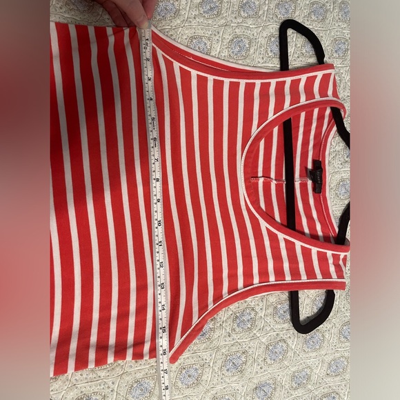 J. Crew high-low coral and white striped maxi dress size M - Picture 4 of 7